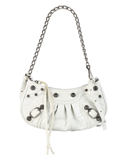 Mini Cagole, £850, Handbags, White, Leather, Front view